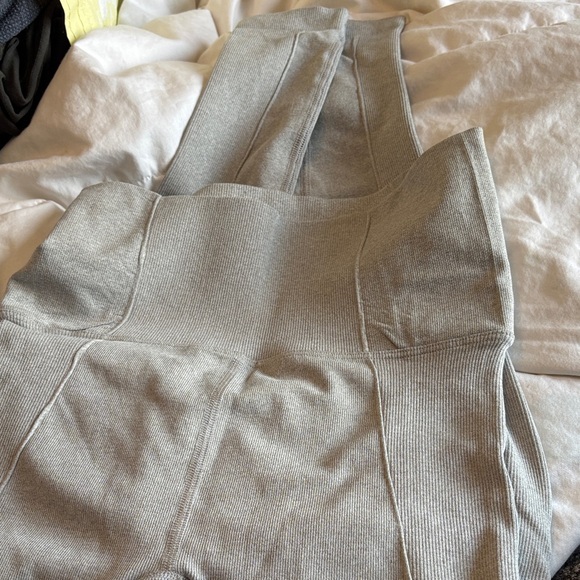 free people movement Pants - Free People Movement ribbed pull on stretchy light grey legging pants xs/s